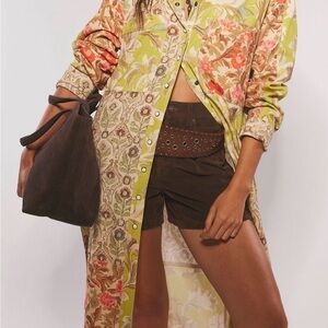 Free People Floral Long Blazer - Multicolor